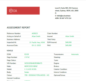 Not At Fault accident Assessment